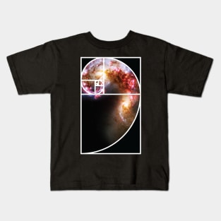 Fibonacci Spiral Galaxy Kids T-Shirt